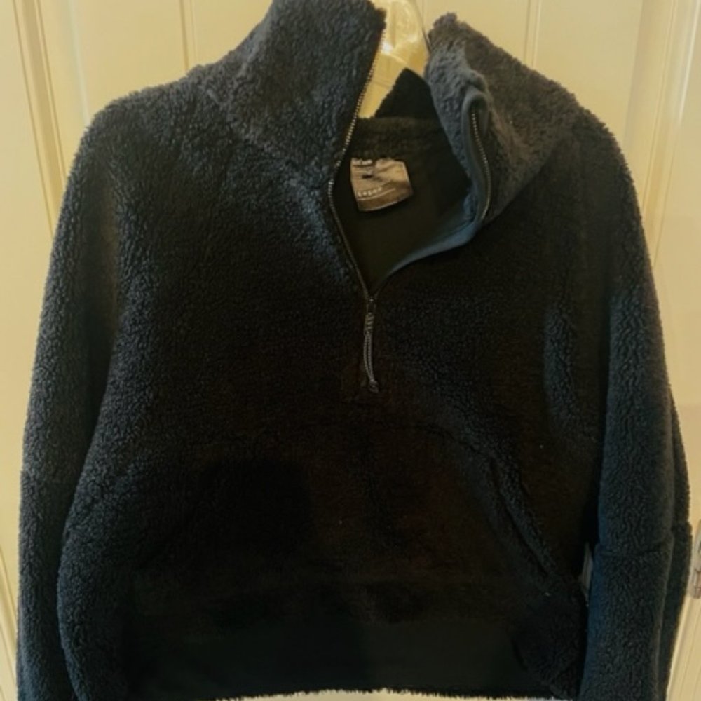 NWOT Lululemon Scuba Oversized Half-Zip Black Fleece Hoodie - Picture 3 of 4
